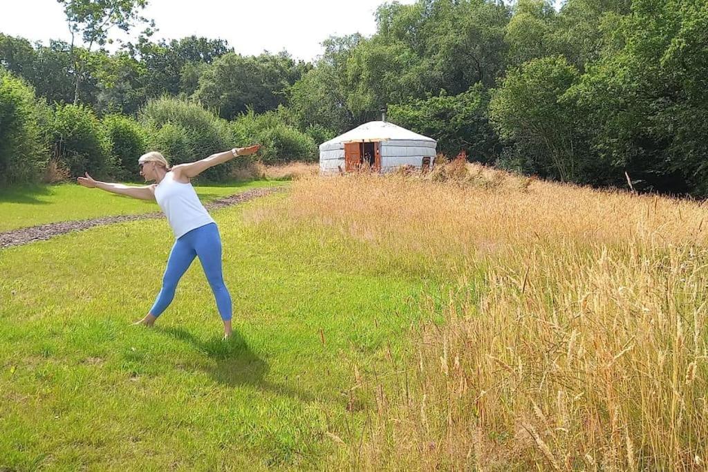 Gilfach Gower Farm Luxury Yurt With Hot Tub Hotell Ammanford Exteriör bild